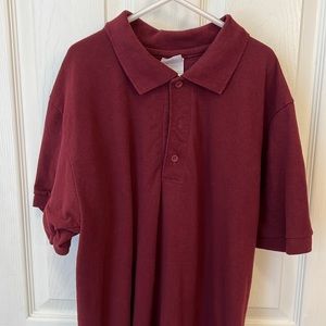 Gildan medium maroon collared uniform shirt